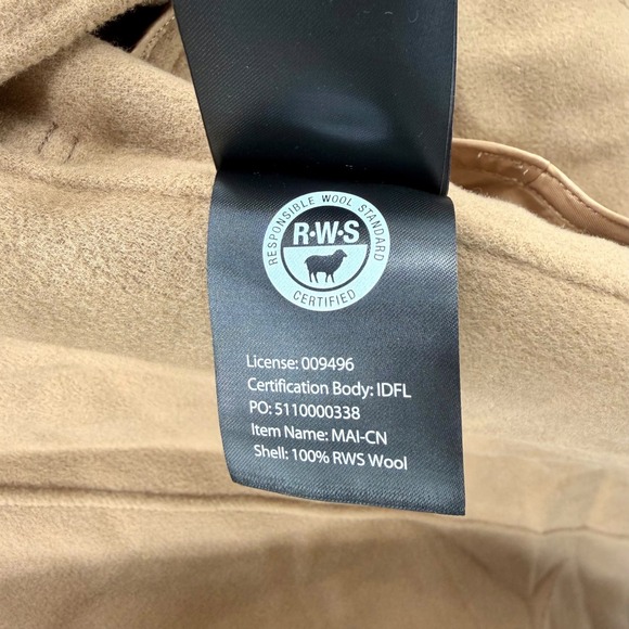 NWT Mackage Mai Lightweight Wrap Wool Coat in Light Camel $1,090 - Size Small - Picture 13 of 15